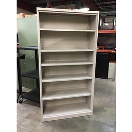 15x42x80 1/2” Beige metal bookcase with 5 adjustable shelves 3/27/24