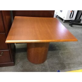 36x36x29” Oak color pedestal table (some scratches and wobble) 4/2/24