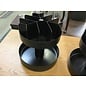 13x14” Black plastic 2 tier round spinning desk sorter 4/2/24