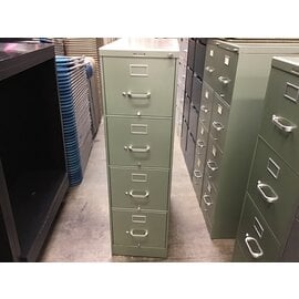 28x15x52” Green Steelcase 4 drawer vertical file cabinet 4/4/24