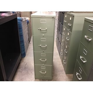 28x15x52” Green Steelcase 4 drawer vertical file cabinet 4/4/24