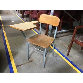 Wood right handed tablet arm chair 4/9/24