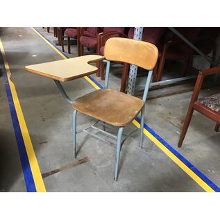 Wood right handed tablet arm chair 4/9/24