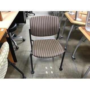 Brown stripped pattern chair on castors 4/9/24