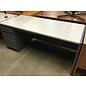30x70x30” Steelcase Grey laminate dark grey metal left pedestal desk 4/11/24