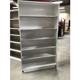 16x48x84” White metal bookcase with 5 adjustable shelves 4/22/24