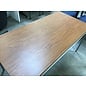 30x60x29” Beige metal Steelcase table with wood laminate top - slight wear 4/25/24
