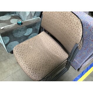 Copper pattern sled frame stackable side chair - slight wear 6/11/24