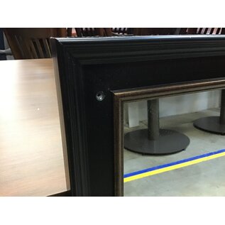 30x36” Framed mirror - screw holes in frame for hanging 6/28/24