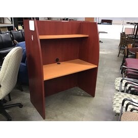 24x48x61” Two tone wooden laminate privacy desk/workstation 11/6/25