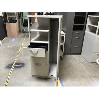 24x24x52” Beige Steelcase 3 Drawer Adjustable Shelf Right Locker Storage Unit 6/2/26