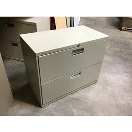19x36x28” Light beige 2 drawer metal lateral file cabinet 7/18/24