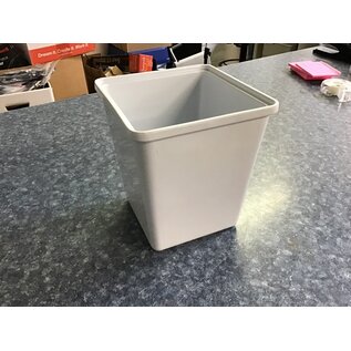 6x6x7” White heavy plastic buffet serving containers 8/8/24