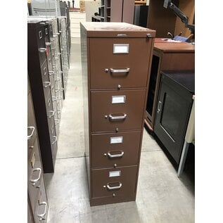 28x15x52” Brown metal Steelcase 4 drawer vertical file cabinet 1/26/26