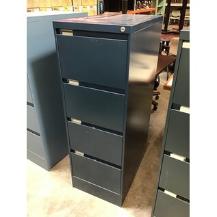 28x18x52” Blue metal 4 drawer letter size vertical file cabinet 3/12/26