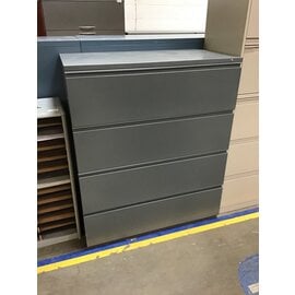 19 1/2x42x49” Grey metal 4 drawer lateral file cabinet 5/19/26