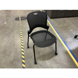 HermanMiller Black mesh plastic back chair on castors 6/8/26