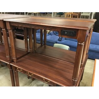 24x48x31” Cherry color desk with outlets (untested) - no drawers - some wear throughout 6/20/25