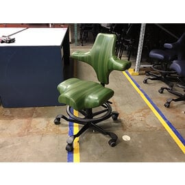 HAG Capisco 8106 green vinyl adjustable height sadle desk chair 10/6/25