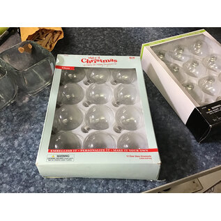 2.6” Clear glass bulb ornament 12 pack 1/27/25