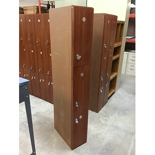 20x10x68” Wood laminate three high locker unit 1/28/25