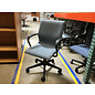 Light blue pattern black frame desk chair - not height adjustable 7/15/26