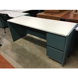 25x70x30” Steelcase teal metal right pedestal credenza 12/16/25