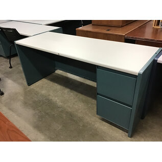25x70x30” Steelcase teal metal right pedestal credenza 12/16/25