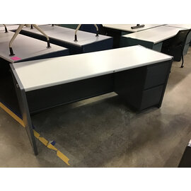 25x70x30” Grey metal steelcase right pedestal credenza 9/2/25