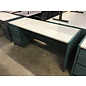 25x70x30” Teal metal steelcase left pedestal credenza 9/22/25