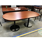 36x72x19”  Oval wood laminate double metal pedestal conference table 11/4/25
