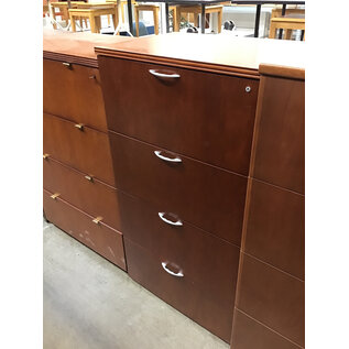 22x30x56 1/2 Cherry color 4 drawer lateral file cabinet (Alternate use as a dresser) 4/28/25