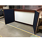 72x48” Cherry color whiteboard cabinet with whiteboard and bulletin board - some scratches on doors 4/29/25
