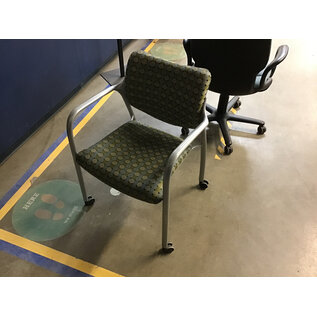 Green pattern side chair on castors 5/13/25
