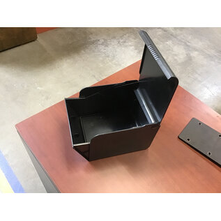 7 1/2x6 1/2x5 1/2” Black plastic index card holder 5/14/25