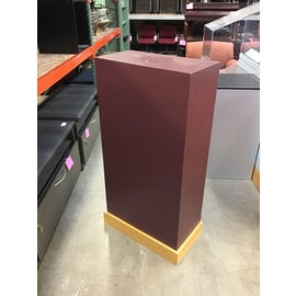 13x24x48” Maroon display pedestal - chip in paint 5/21/25