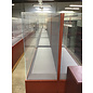 24x72x85” Burgundy red display case with grey back and plexiglass top 9/30/25