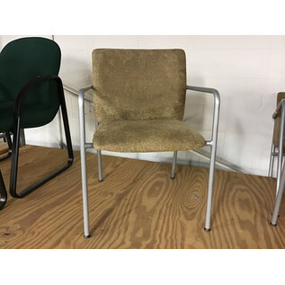 Tan cushioned seat metal frame side chair 5/28/25