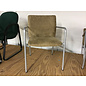 Tan cushioned seat metal frame side chair 5/28/25