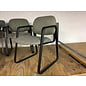 Grey cushioned seat black sled frame side chair 5/28/25