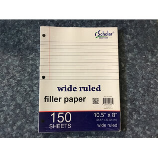 Scholar 10.5x8in 150 Sheet Wide Ruled Note Book/Filler Paper - New 6/10/25