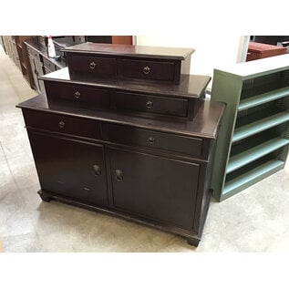22x54x48” Dark walnut color 6 drawer 2 cabinet buffet cabinet - some scratches 6/10/25
