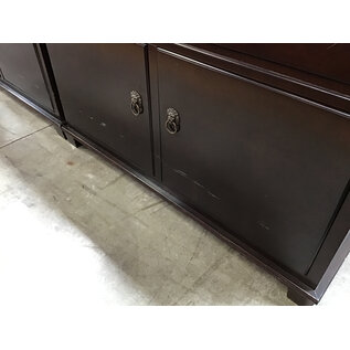 22x54x48” Dark walnut color 6 drawer 2 cabinet buffet cabinet - some scratches 6/10/25