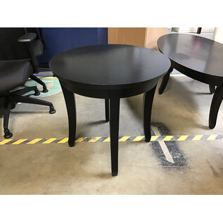 24x23” Round black end table - some scratches 6/13/25