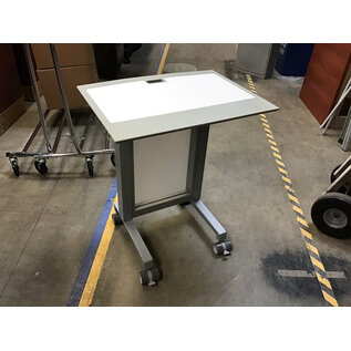 20x26 1/2” White and grey adjustable height keyboard/computer stand on castors 6/13/25