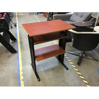 20x35” Wood grain laminate black frame 2 shelf stand 6/13/25