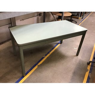 30x60x29” Light green metal frame work table 6/20/25