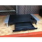 14x27x4” Black and grey Fellowes monitor stand with drawer and cup holder 6/20/25