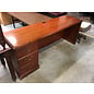 20x72x30” Light cherry color left pedestal credenza - damaged back  6/24/25