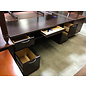 30x72x29” Dark cherry color double pedestal desk 6/24/25